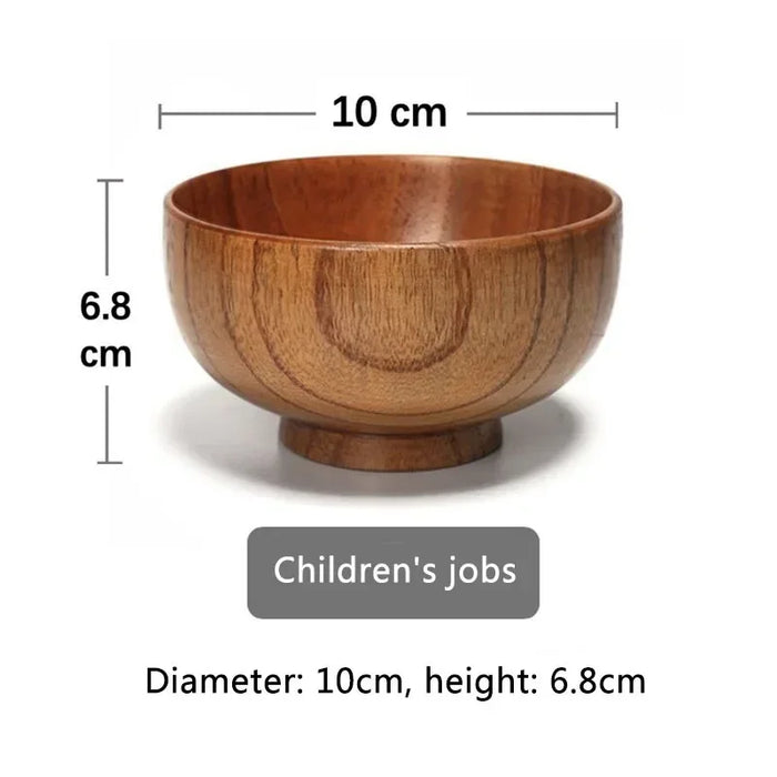 Natural Wooden Soup & Salad Bowls