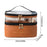 Double Layer Transparent PU Makeup Bag Travel Multifunctional Toiletry Bag Portable Storage Case Large Capacity Zip Organizer