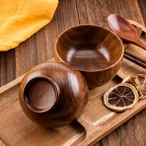 Natural Wooden Soup & Salad Bowls