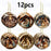 12x Wooden Nativity Scene Ornaments