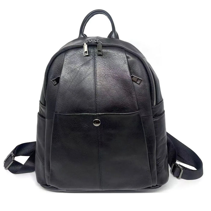 Fashion Women Genuine Leather Backpack Multifunctional Ladies Tote or Shoulder Bag 2025 New Real Cow Leather Travel Bagpack