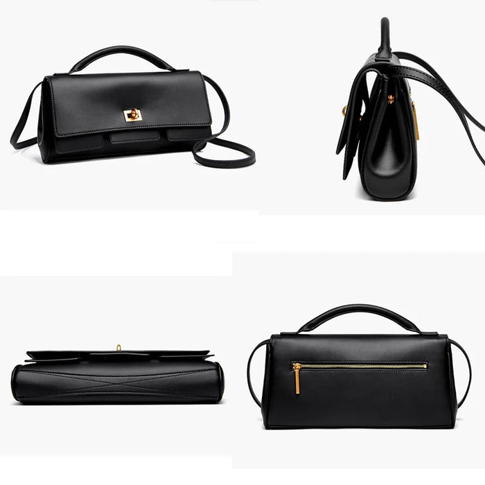 2025 New Luxury Design Top-Handle Bag For Women Evening Handbag Long Purse Solid Color Pu Shoulder Bags Fashionable Outfits
