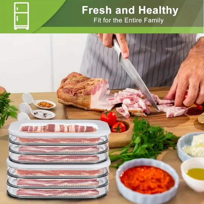 Stackable Refrigerator Storage Containers with Lids