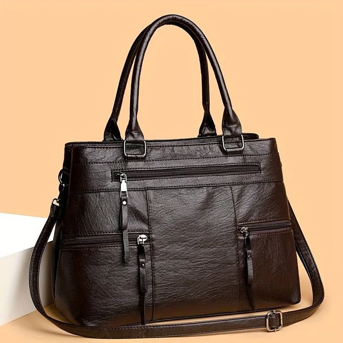 Elegant Handbag for Women High Quality Leather Top-Handle Bags Purse Ladies Shoulder Crossbody Bag Casual Tote Luxury Brand Bag