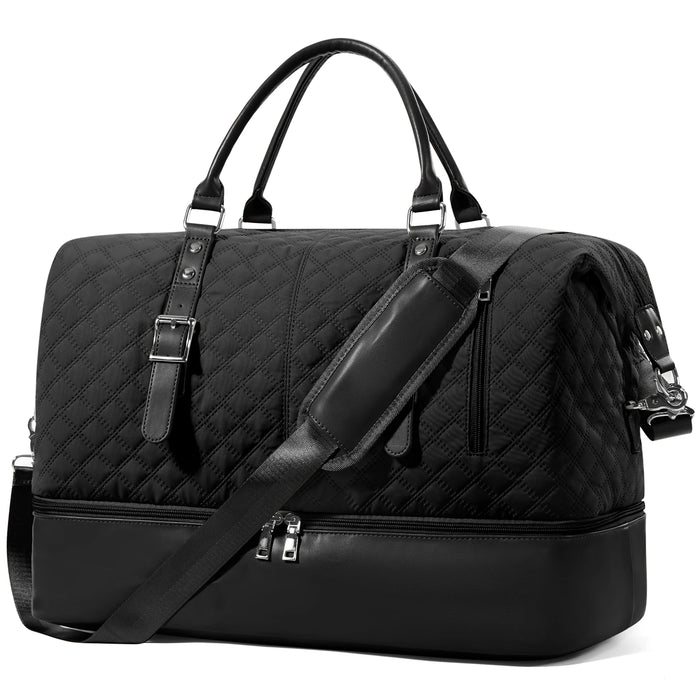 Expendable Travel Bag for Women, Duffle Bag & Gym Bag with Wet Pocket and Shoe Compartment, Weekender Overnight Bag,Carry on Bag