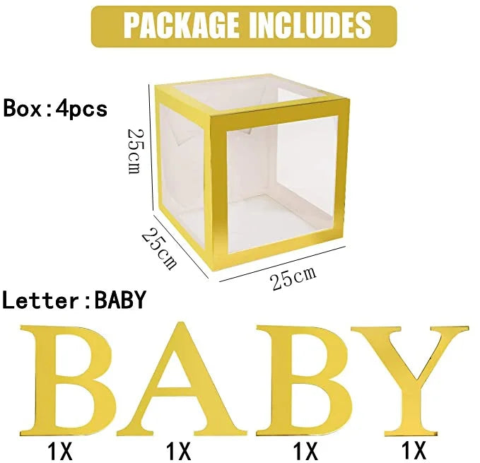 Baby Shower Balloon Box Decorations