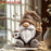 2D Gnome Ornament Enchanting Home & Office Decor.