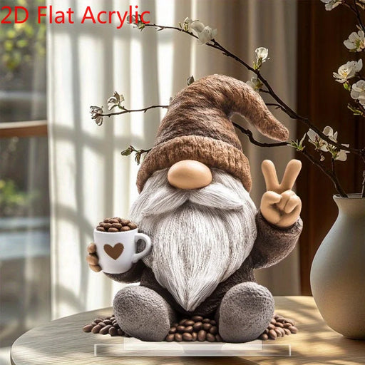 2D Gnome Ornament Enchanting Home & Office Decor.