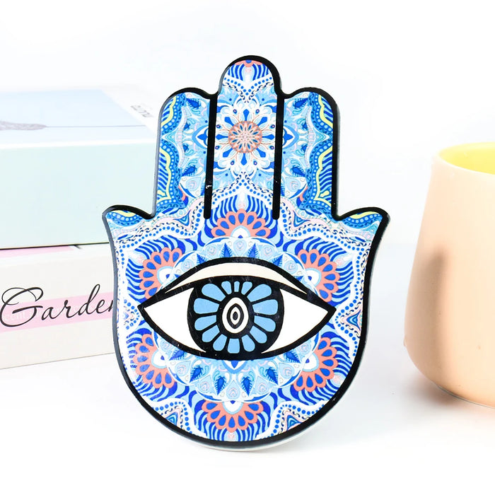 Personalized Colorful Hand of Fatima Ceramic Ornament