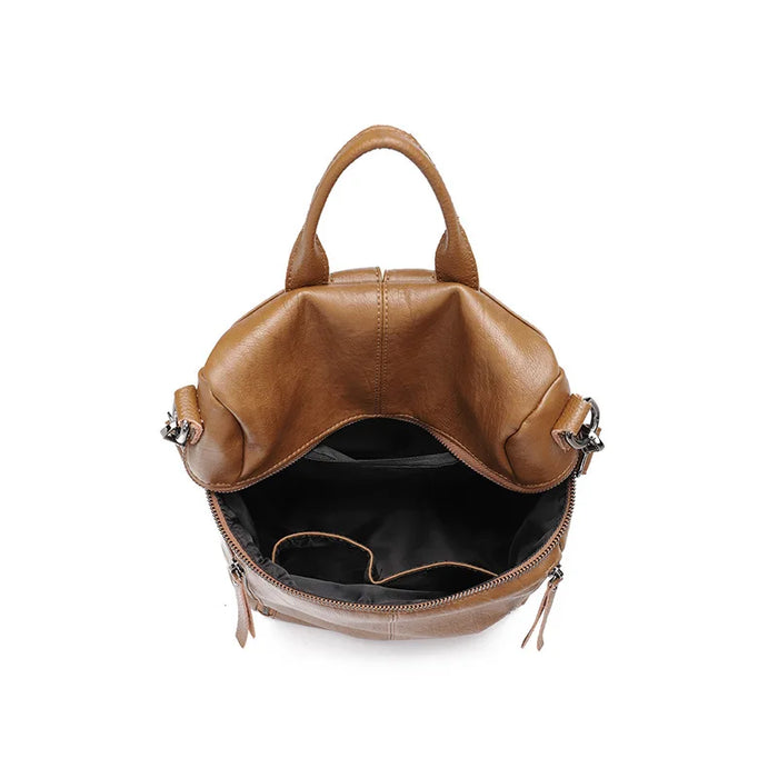 Soft Leather Backpack Lightweight Women Backpack Sheepskin Casual Waterproof Travel Bag Mother Kids Bags for Girl School Bags