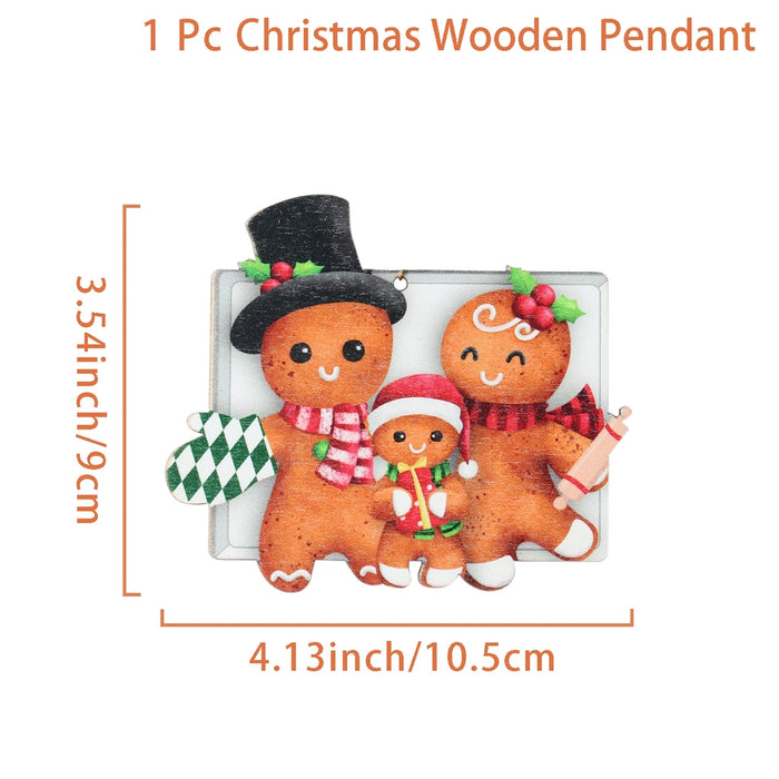 Christmas Wooden Gingerbread Man Ornament