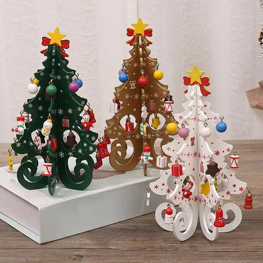 1 Pc Creative Wooden Christmas Tree Ornament