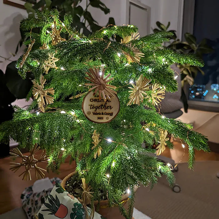 Personalized First Christmas Engaged Ornament