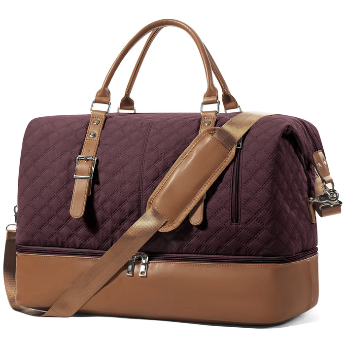Expendable Travel Bag for Women, Duffle Bag & Gym Bag with Wet Pocket and Shoe Compartment, Weekender Overnight Bag,Carry on Bag