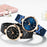 Waterproof Blue Stainless Steel Brand Luxury Quartz Watch