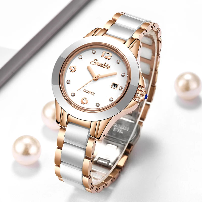 Rose Gold Ladies Watch  New Creative Waterproof