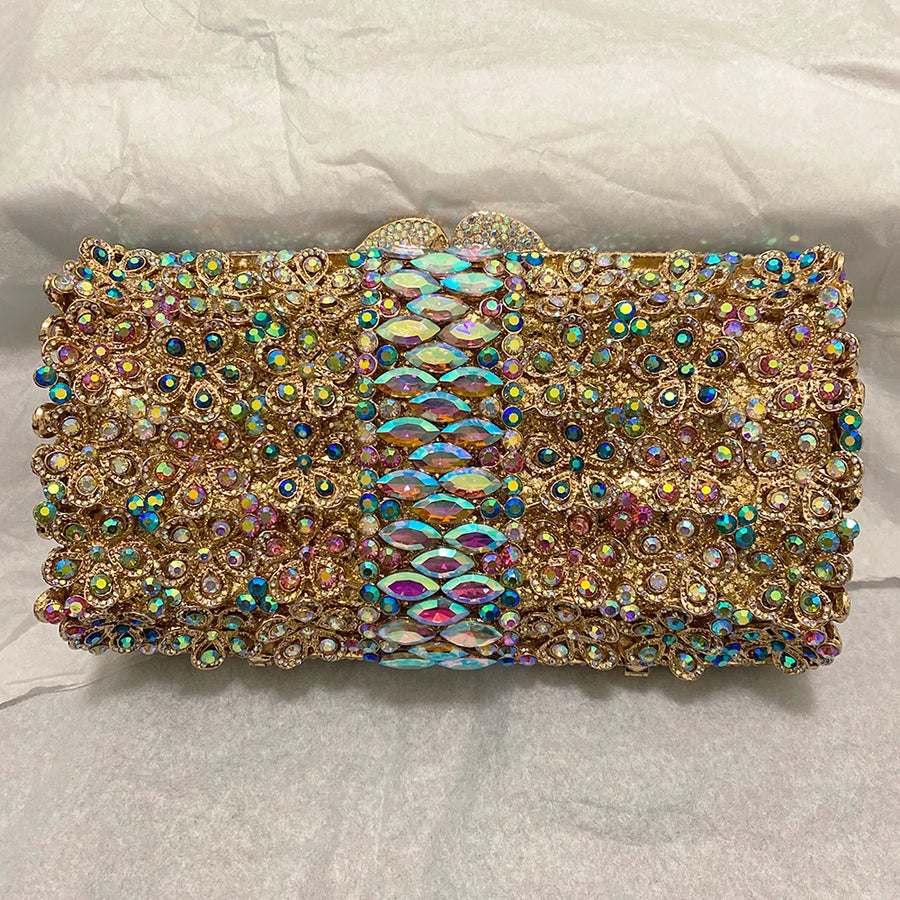 Rhinestone Diamond Evening Clutches For Wedding