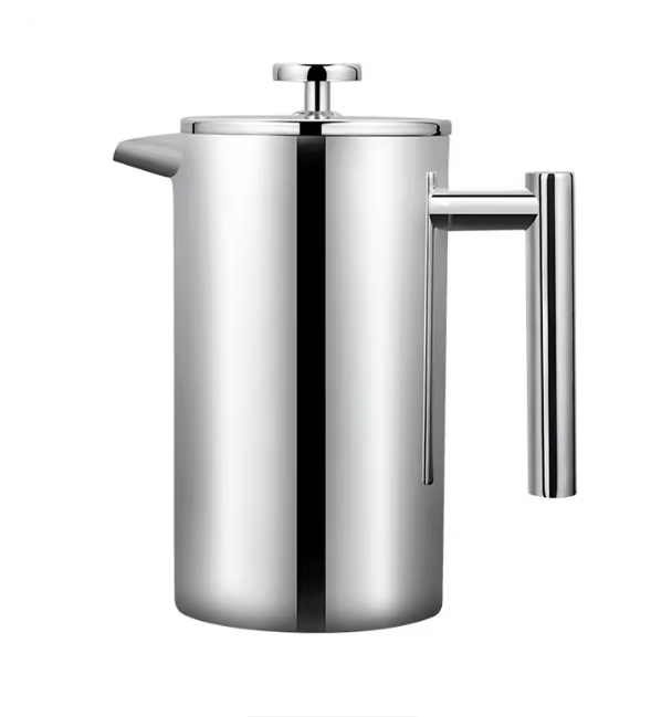 Stainless Steel French Press Coffee & Tea Maker – Modern Luxury Design, 350–1500ml