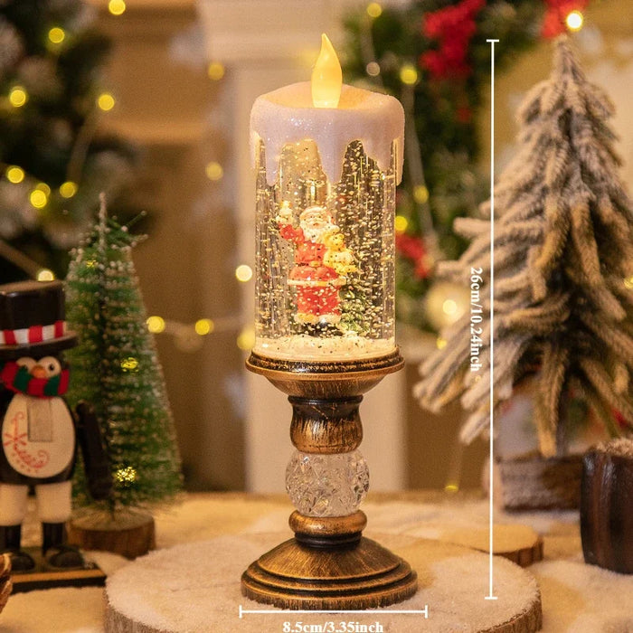 Christmas Crystal Snow Lights & Candles