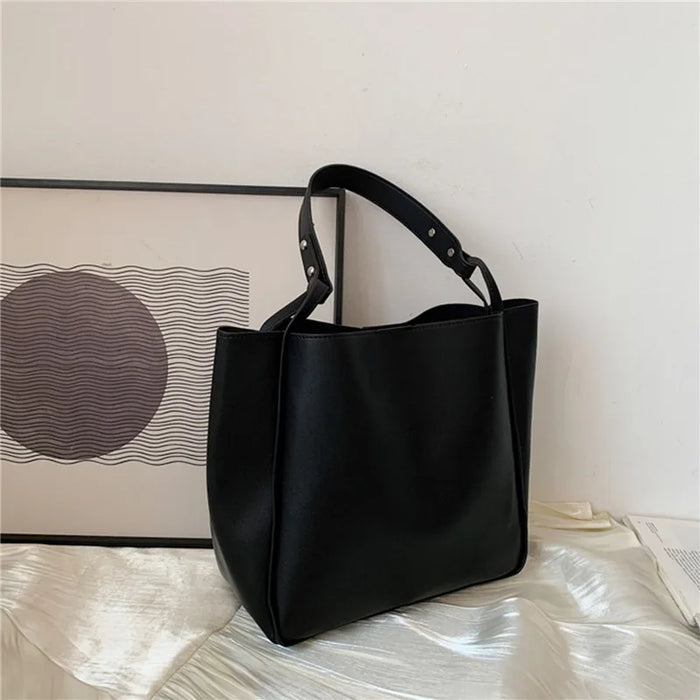 New Women Handbags PU Leather Shoulder Bags Shopping and Travel Bags Large Capacity Female's Bags
