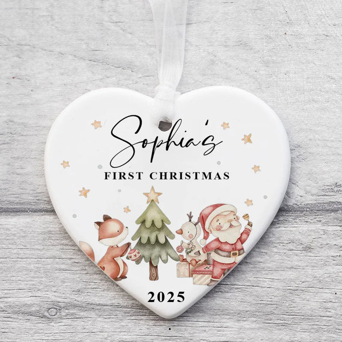 Personalized Baby Girl First Christmas Ornament