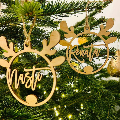Custom Laser Engraved Family Christmas Ornaments with Names.