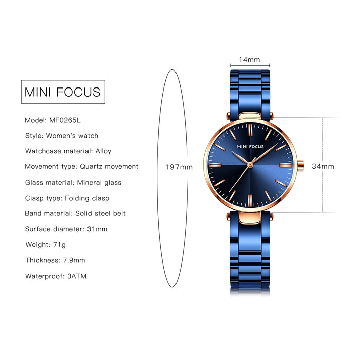 Waterproof Stainless Steel  Watch