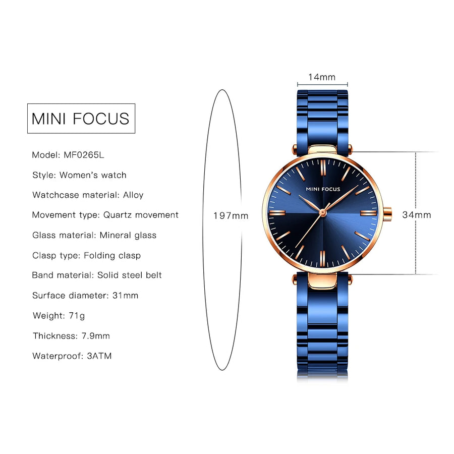 Waterproof Stainless Steel  Watch