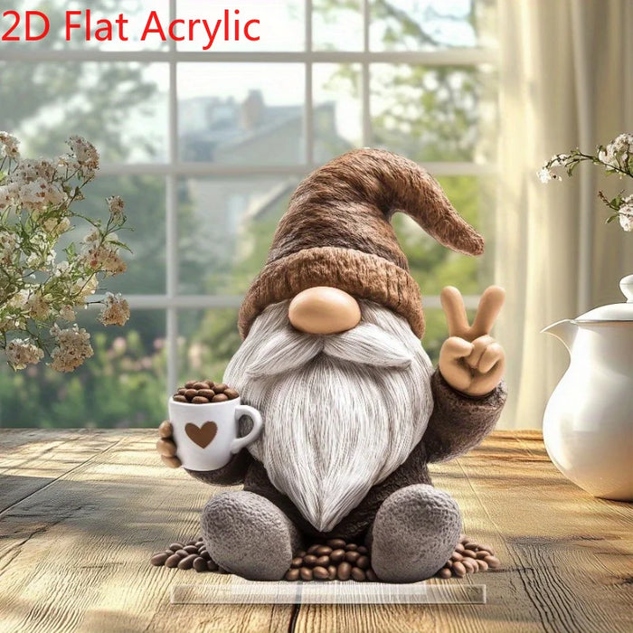 2D Gnome Ornament Enchanting Home & Office Decor.
