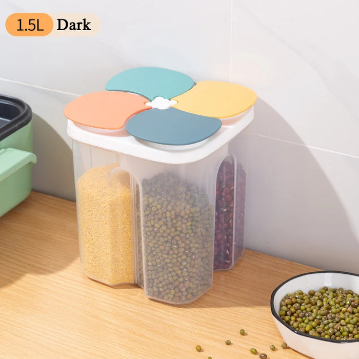4-Grid Cereal Storage Container