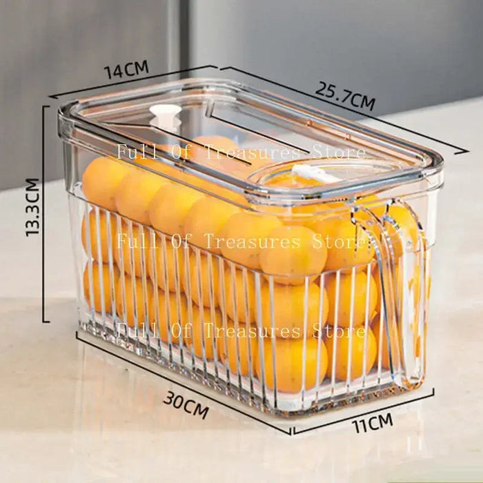 Refrigerator Food Storage Containers with Drain Basket
