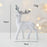 Christmas Pink Flocked Deer Ornament