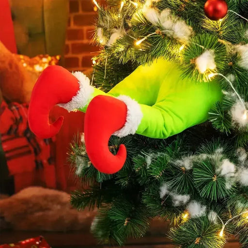 Santa & Elf Legs Plush Christmas Door Decorations
