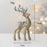 Christmas Pink Flocked Deer Ornament