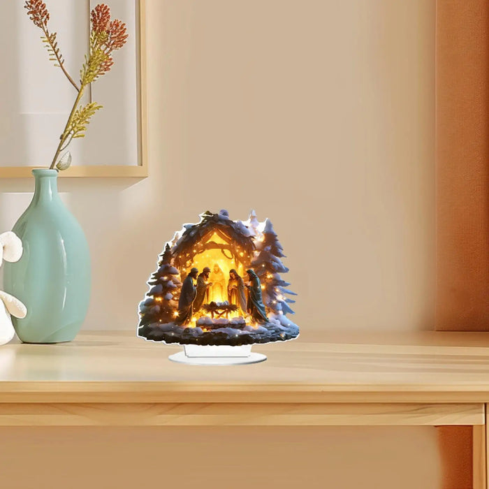 Acrylic Nativity Scene Figurine
