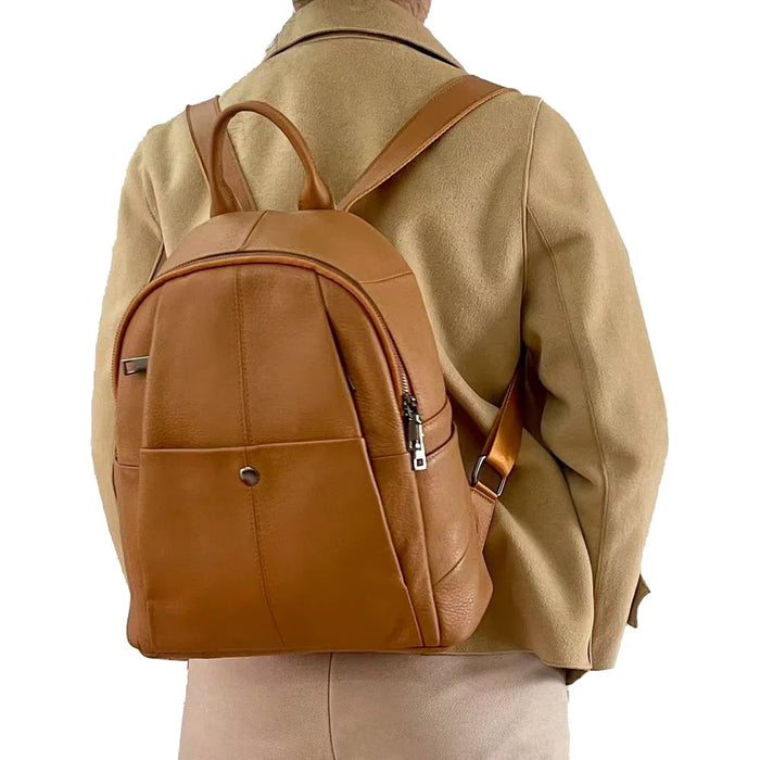 Fashion Women Genuine Leather Backpack Multifunctional Ladies Tote or Shoulder Bag 2025 New Real Cow Leather Travel Bagpack