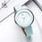 New Skyblue Leather Strap Buckle Watch 38 MM Big Top Brand Simple Dial  Luxury Ladies Watch