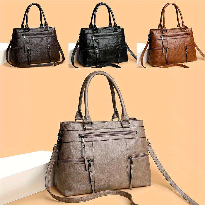 Elegant Handbag for Women High Quality Leather Top-Handle Bags Purse Ladies Shoulder Crossbody Bag Casual Tote Luxury Brand Bag
