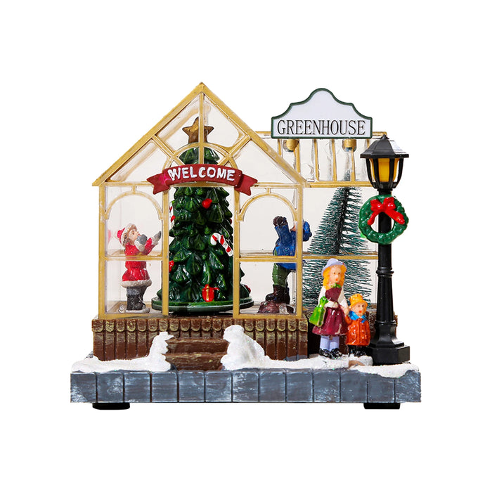 Lighted Christmas Village House Figurines