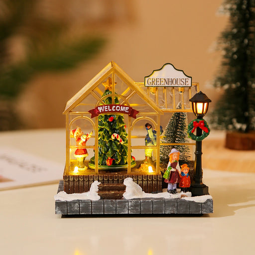 Lighted Christmas Village House Figurines