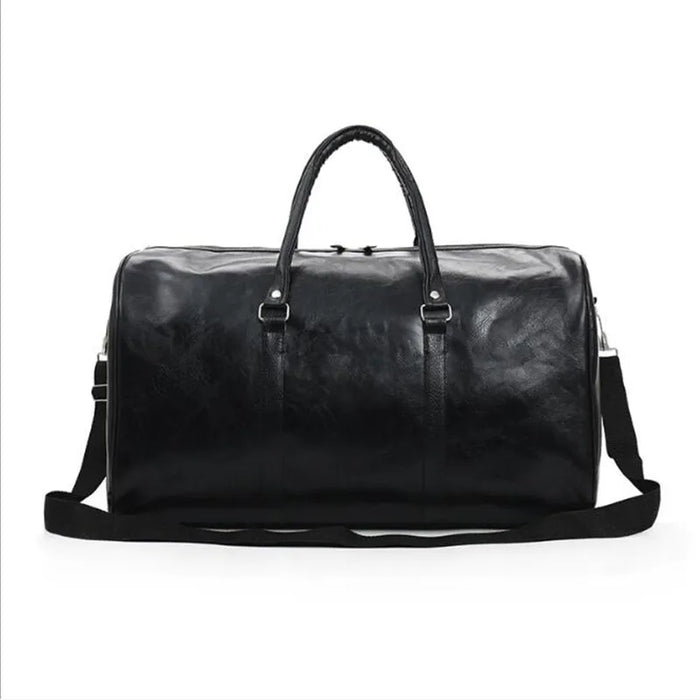 Leather Travel Bag Large Duffle Independent Big Fitness Bags Handbag Bag Luggage Shoulder Bag Black Men Fashion Zipper Pu