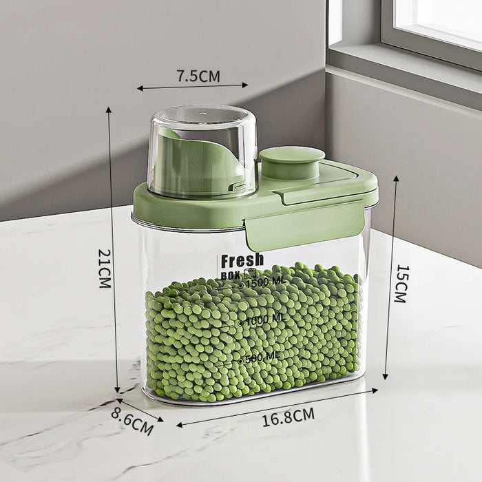 Transparent Kitchen Cereal Storage Container