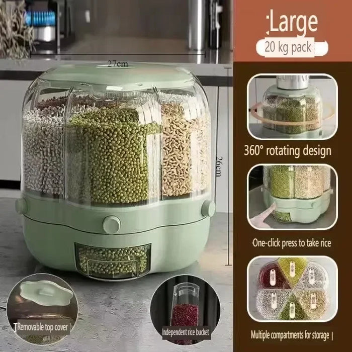 Rotating Airtight Rice Dispenser