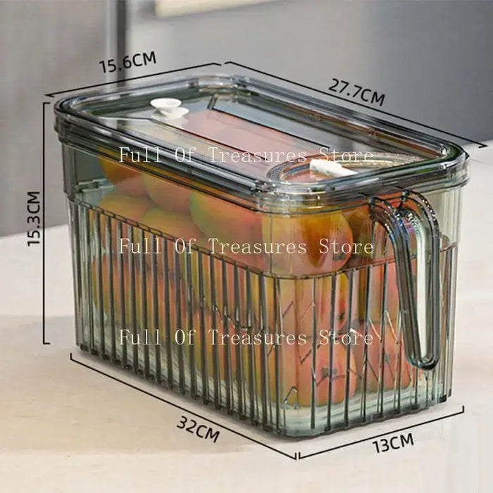 Refrigerator Food Storage Containers with Drain Basket