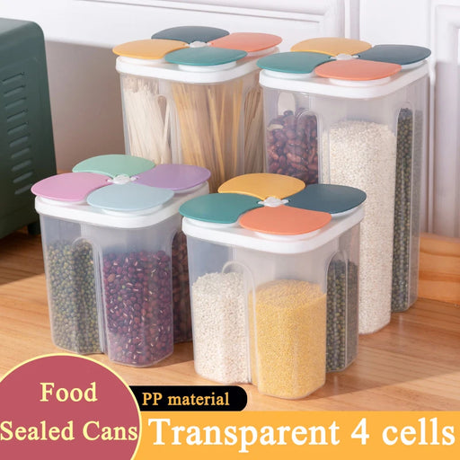 4-Grid Cereal Storage Container