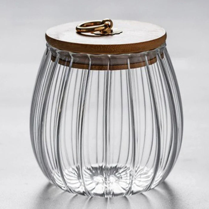 Transparent Glass Storage Jar with Lid