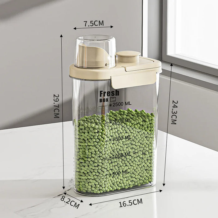 Transparent Kitchen Cereal Storage Container