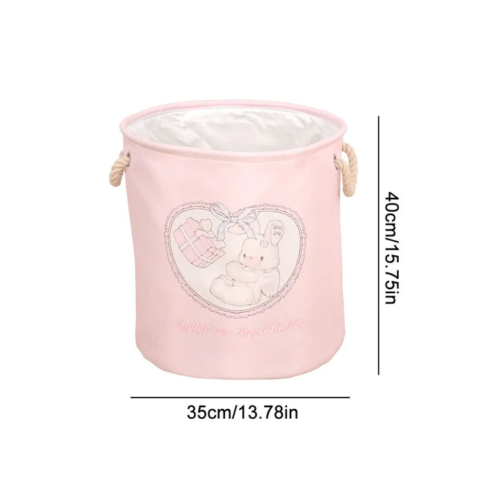 Collapsible Pink Laundry Basket