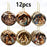 12x Wooden Nativity Scene Ornaments