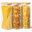 Kitchen Clear Rectangle Storage Jars with Bamboo Lids